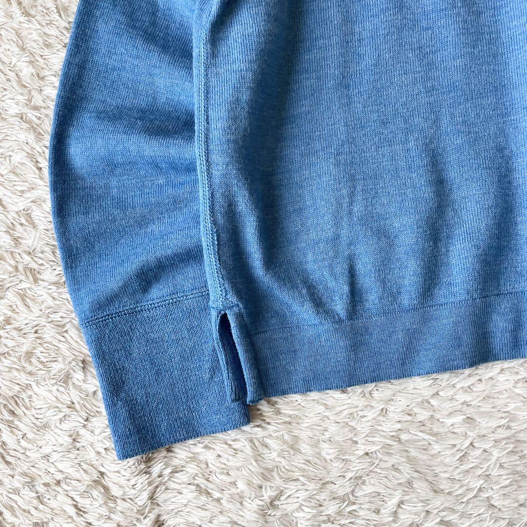 45R 極美品 45R USモー度詰ニットソーのヨックネック 2 ブルー