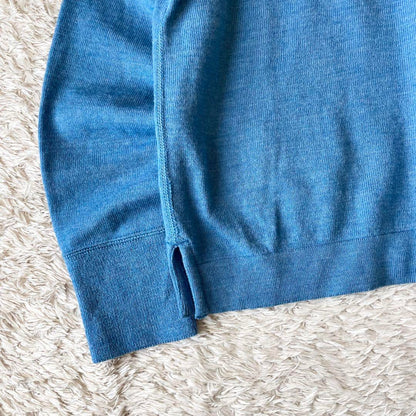 45R 極美品 45R USモー度詰ニットソーのヨックネック 2 ブルー