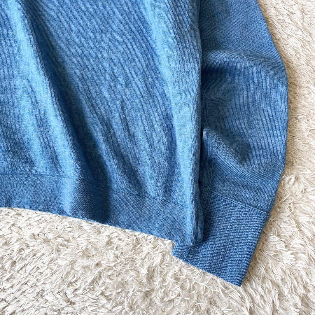 45R 極美品 45R USモー度詰ニットソーのヨックネック 2 ブルー
