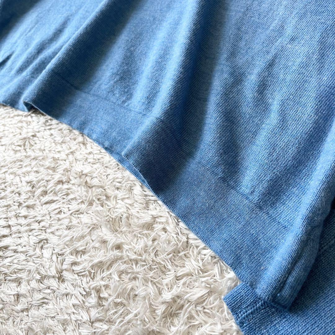 45R 極美品 45R USモー度詰ニットソーのヨックネック 2 ブルー