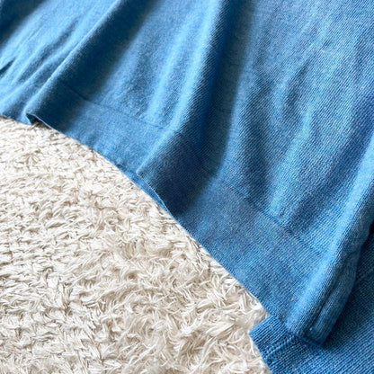 45R 極美品 45R USモー度詰ニットソーのヨックネック 2 ブルー