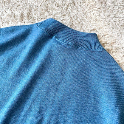 45R 極美品 45R USモー度詰ニットソーのヨックネック 2 ブルー