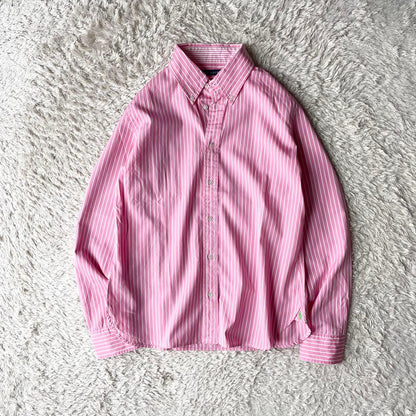 ラルフローレン 極美品 stripe L/S shirt 裾ポニー