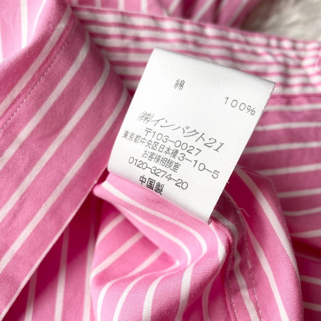 ラルフローレン 極美品 stripe L/S shirt 裾ポニー