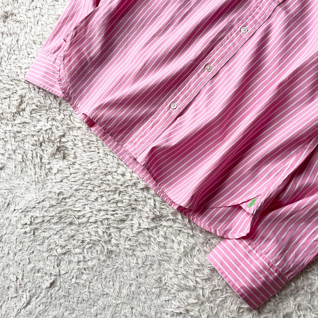 ラルフローレン 極美品 stripe L/S shirt 裾ポニー