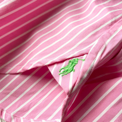 ラルフローレン 極美品 stripe L/S shirt 裾ポニー