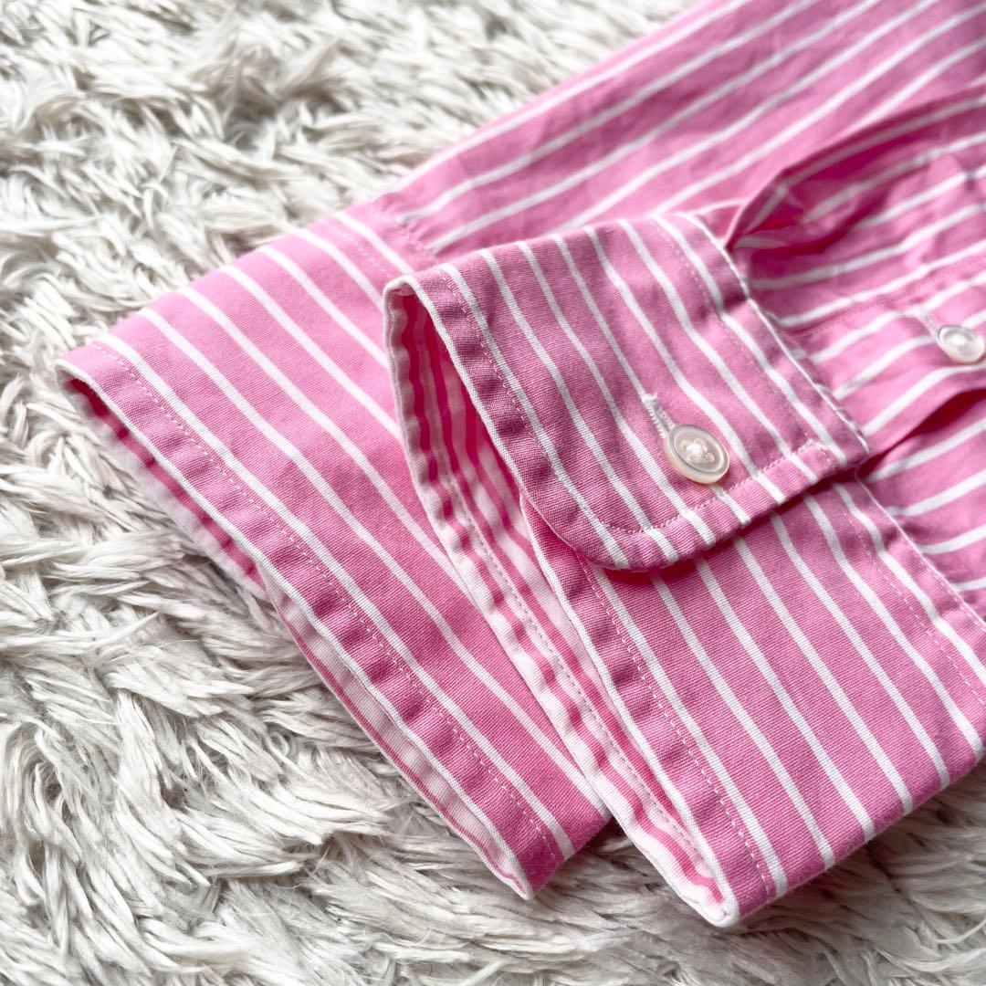 ラルフローレン 極美品 stripe L/S shirt 裾ポニー