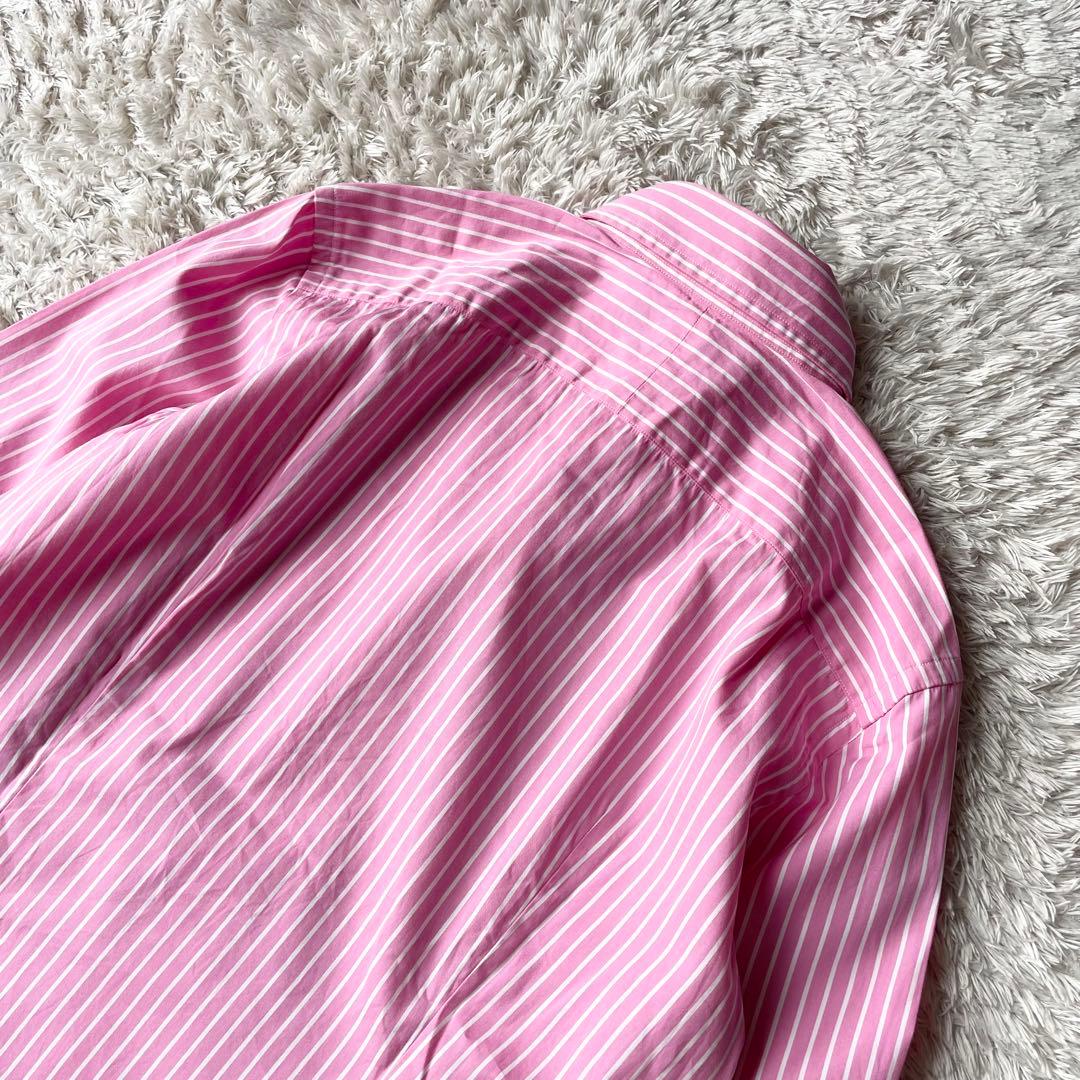 ラルフローレン 極美品 stripe L/S shirt 裾ポニー