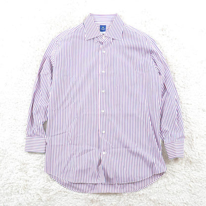 ジャンネット 極美品 GIANNETTO ワイドカラーシャツ 41 ストライプ