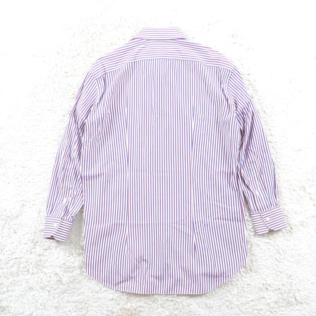 ジャンネット 極美品 GIANNETTO ワイドカラーシャツ 41 ストライプ