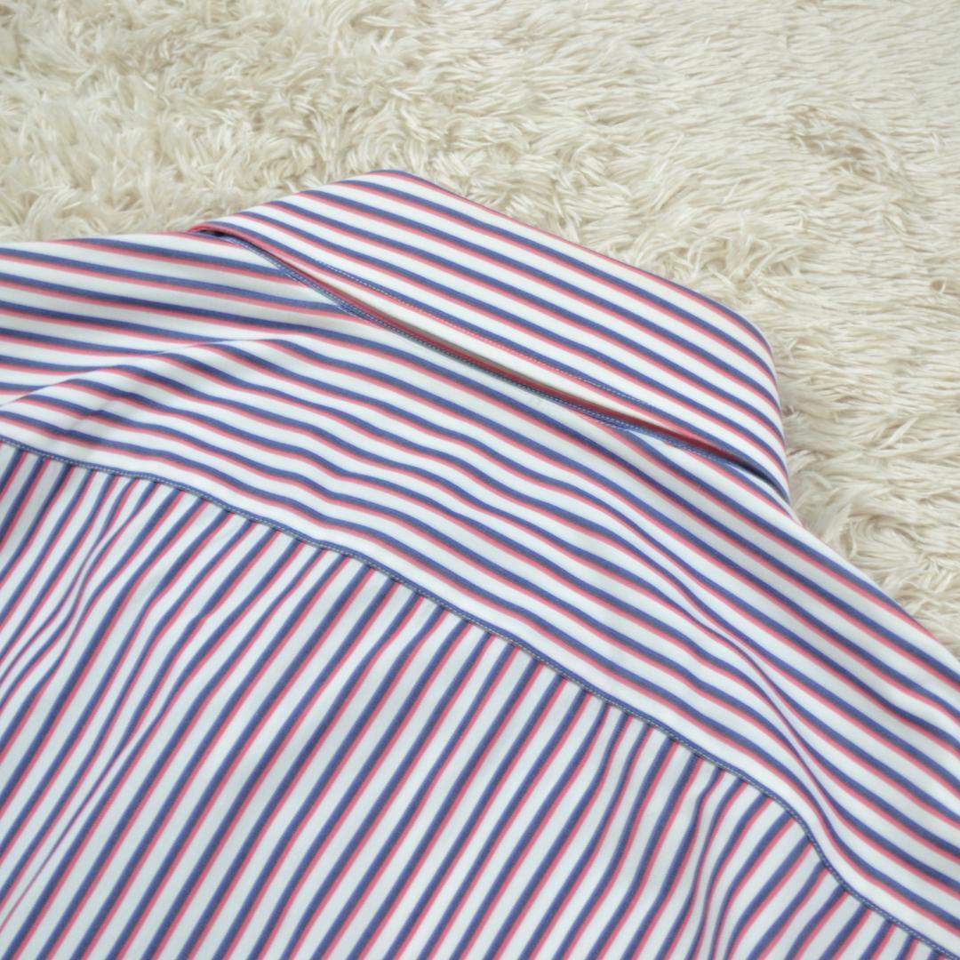 ジャンネット 極美品 GIANNETTO ワイドカラーシャツ 41 ストライプ