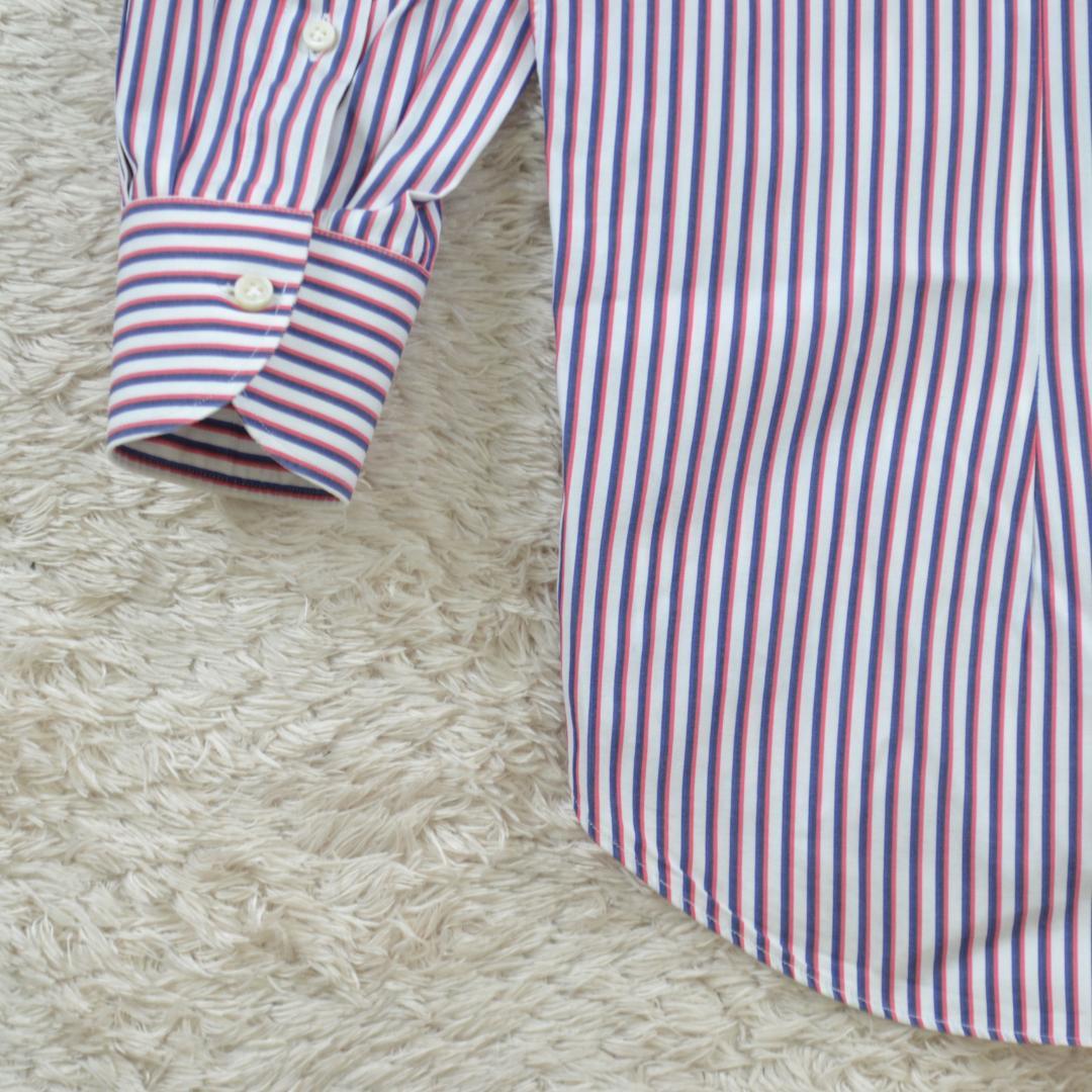 ジャンネット 極美品 GIANNETTO ワイドカラーシャツ 41 ストライプ