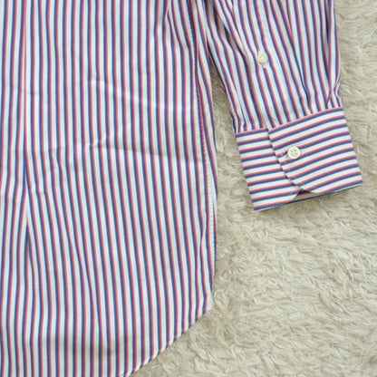 ジャンネット 極美品 GIANNETTO ワイドカラーシャツ 41 ストライプ