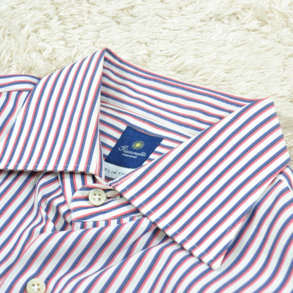 ジャンネット 極美品 GIANNETTO ワイドカラーシャツ 41 ストライプ