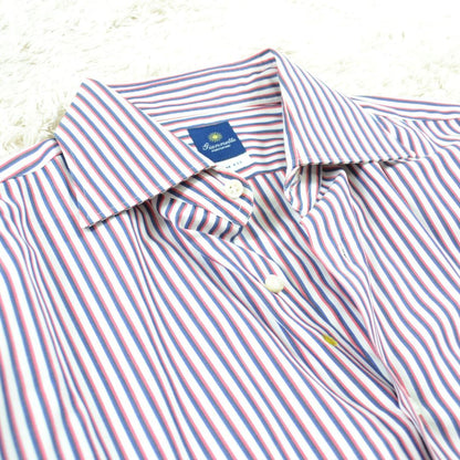 ジャンネット 極美品 GIANNETTO ワイドカラーシャツ 41 ストライプ