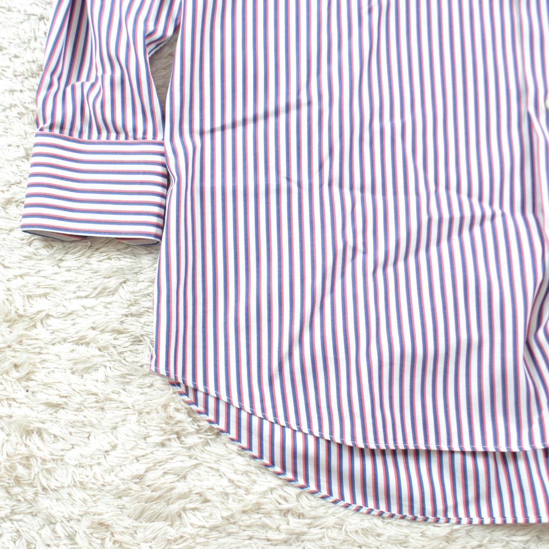 ジャンネット 極美品 GIANNETTO ワイドカラーシャツ 41 ストライプ