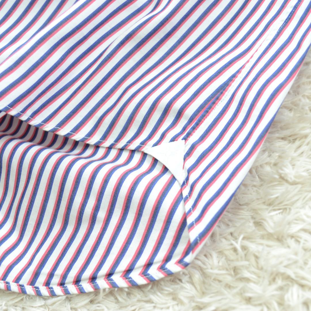 ジャンネット 極美品 GIANNETTO ワイドカラーシャツ 41 ストライプ