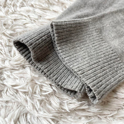 美品 ラルフローレン Vネック ハイゲージニットソー XS グレー