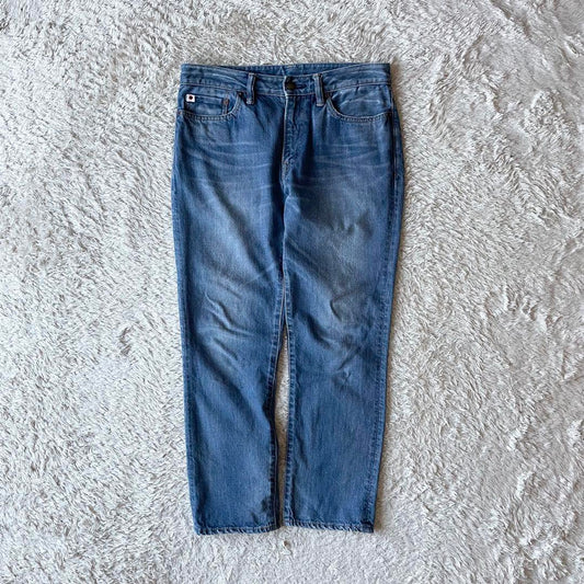 45R 美品 45R おこめデニム竹比女 加工 28 ブルー