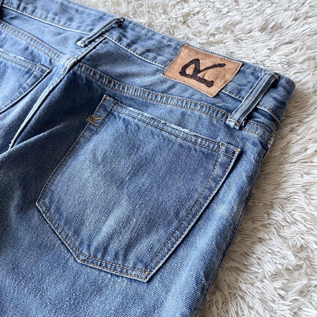 45R 美品 45R おこめデニム竹比女 加工 28 ブルー