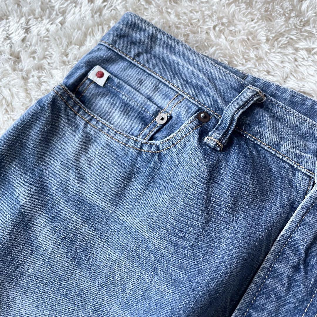 45R 美品 45R おこめデニム竹比女 加工 28 ブルー