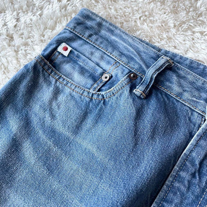 45R 美品 45R おこめデニム竹比女 加工 28 ブルー