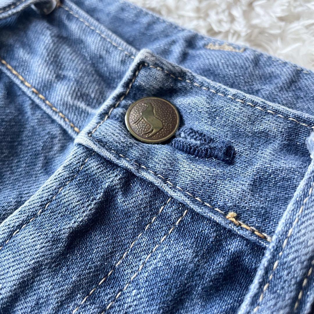 45R 美品 45R おこめデニム竹比女 加工 28 ブルー