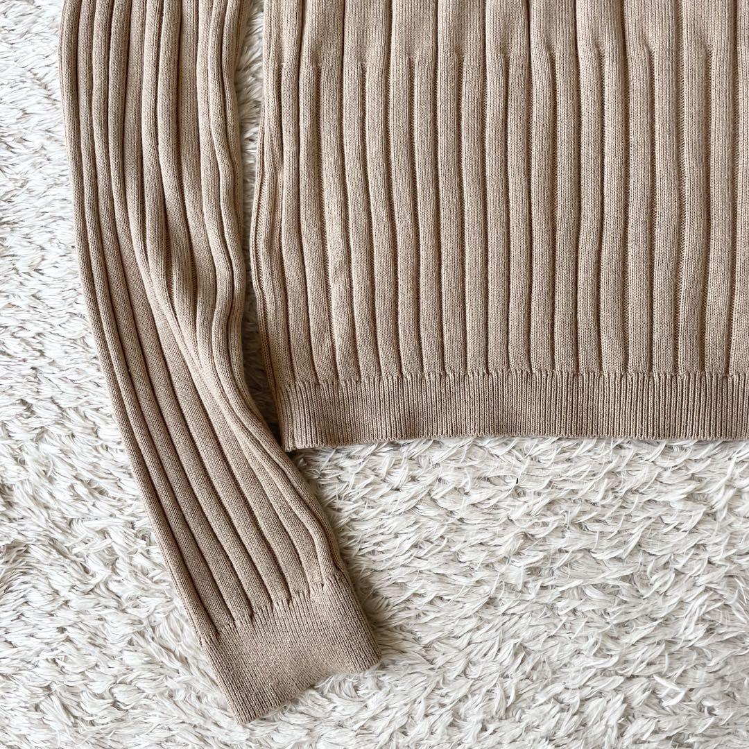 バビロン 美品 BABYLONE Vネックハイゲージニットカーディガン F