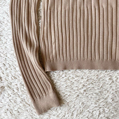 バビロン 美品 BABYLONE Vネックハイゲージニットカーディガン F