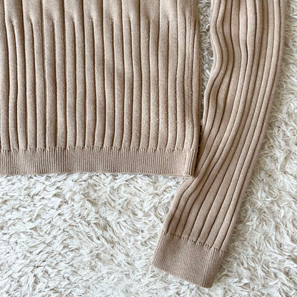 バビロン 美品 BABYLONE Vネックハイゲージニットカーディガン F