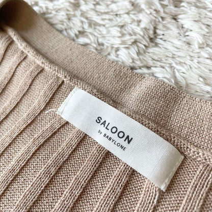 バビロン 美品 BABYLONE Vネックハイゲージニットカーディガン F