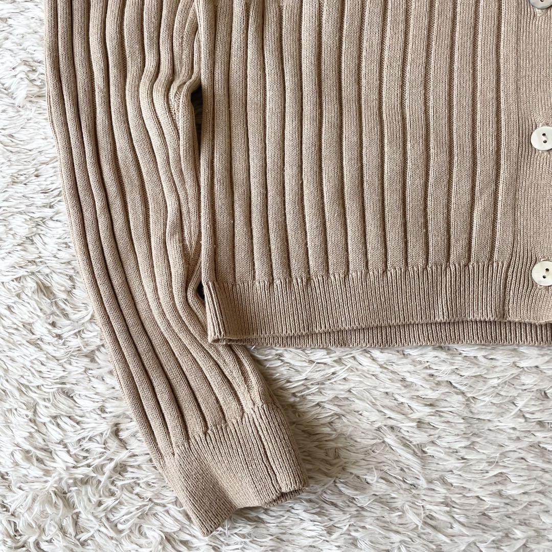 バビロン 美品 BABYLONE Vネックハイゲージニットカーディガン F