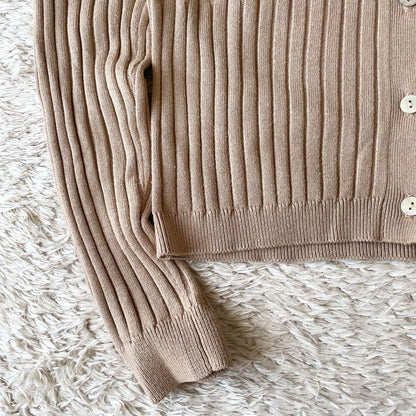 バビロン 美品 BABYLONE Vネックハイゲージニットカーディガン F