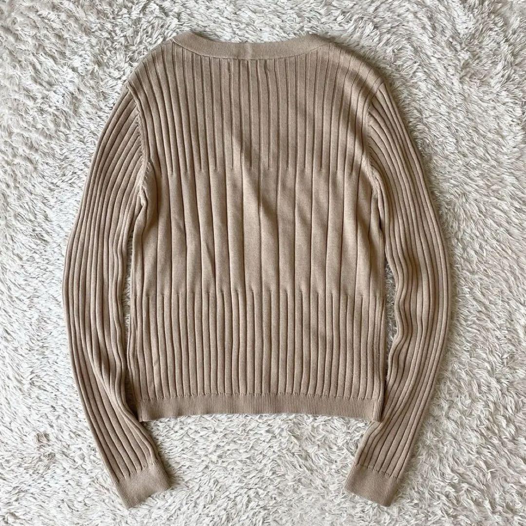 バビロン 美品 BABYLONE Vネックハイゲージニットカーディガン F