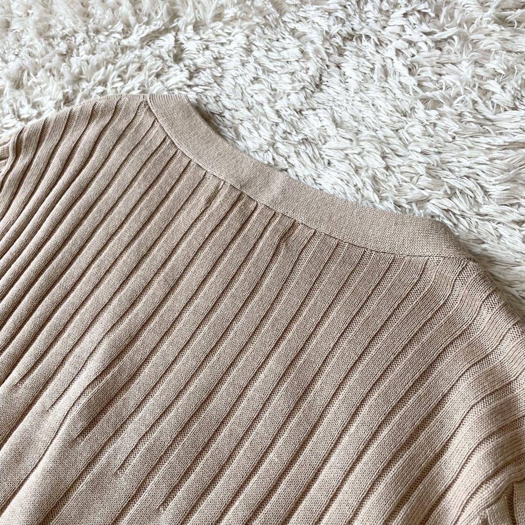 バビロン 美品 BABYLONE Vネックハイゲージニットカーディガン F