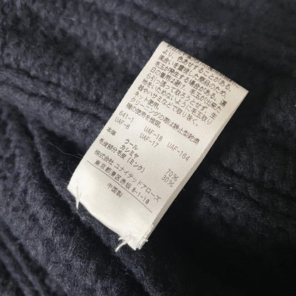 DRAWER wool cashmere cable cardigan 1 navy