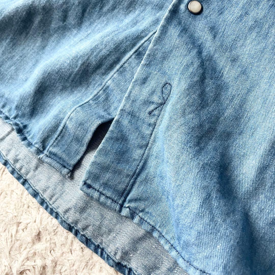 45R 極美品 コットンリネンシャツデニムの908イースタンシャツ 2