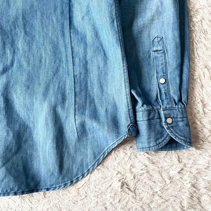 45R 極美品 コットンリネンシャツデニムの908イースタンシャツ 2