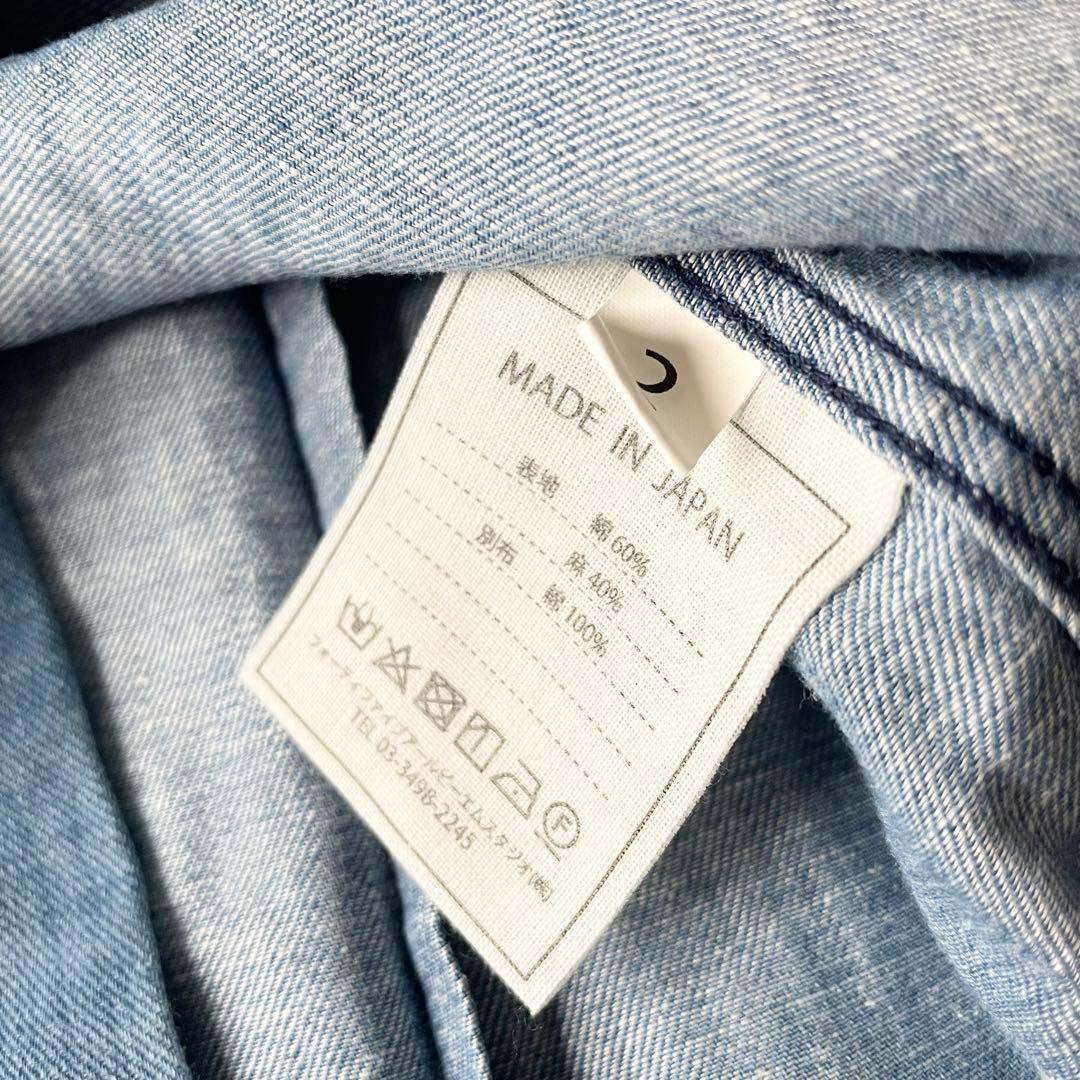45R 極美品 コットンリネンシャツデニムの908イースタンシャツ 2
