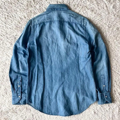 45R 極美品 コットンリネンシャツデニムの908イースタンシャツ 2