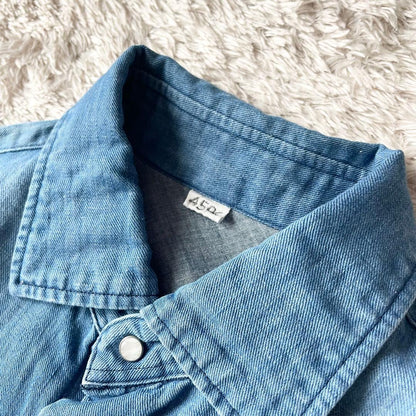 45R 極美品 コットンリネンシャツデニムの908イースタンシャツ 2