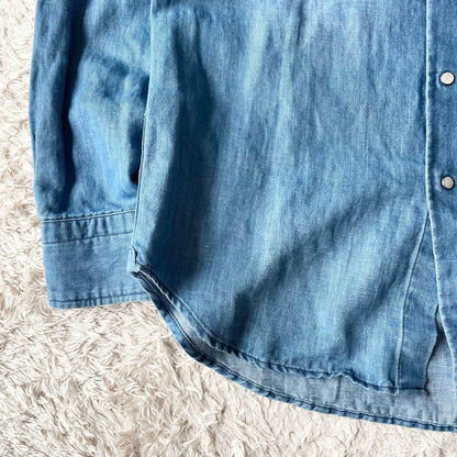 45R 極美品 コットンリネンシャツデニムの908イースタンシャツ 2