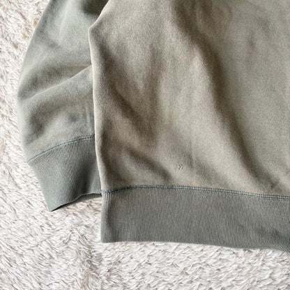 パパス papas ラグランフェルトロゴスウェット M グリーン