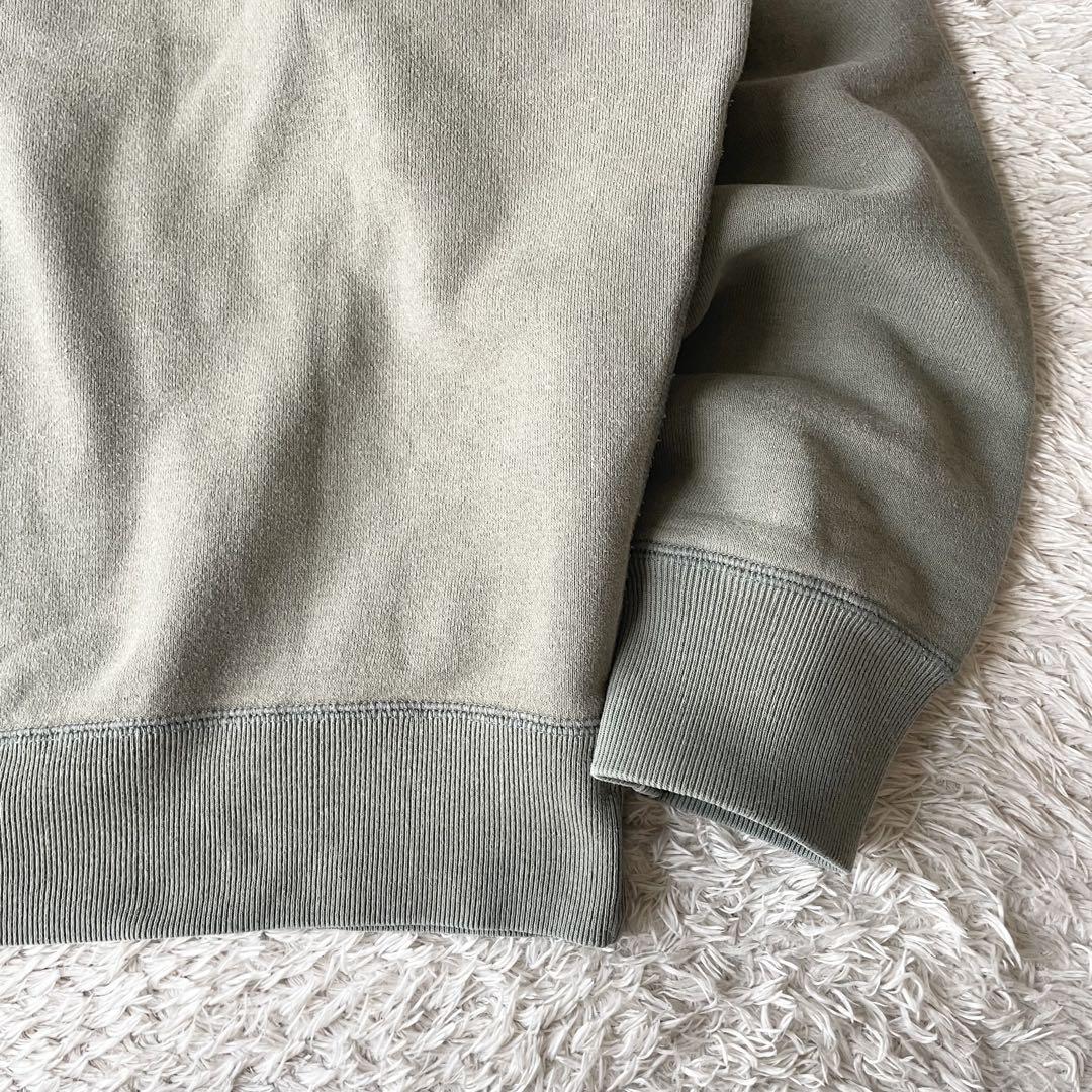 パパス papas ラグランフェルトロゴスウェット M グリーン