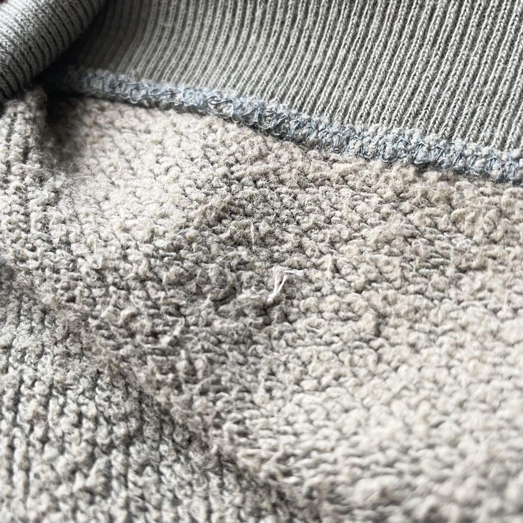 パパス papas ラグランフェルトロゴスウェット M グリーン