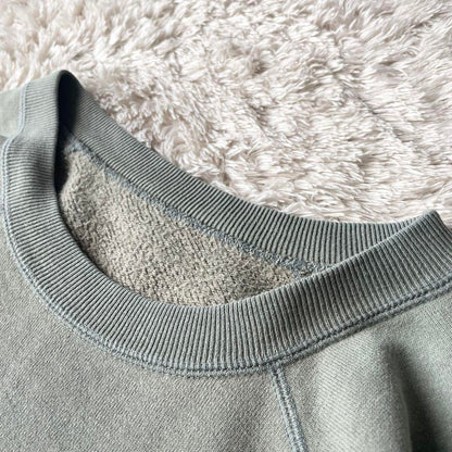 パパス papas ラグランフェルトロゴスウェット M グリーン