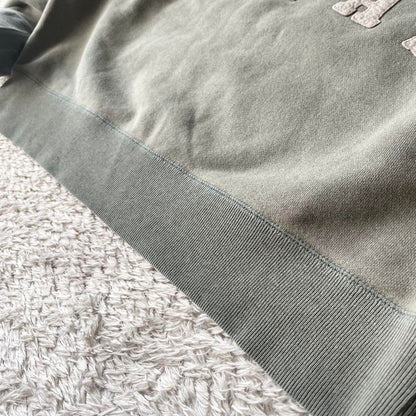 パパス papas ラグランフェルトロゴスウェット M グリーン