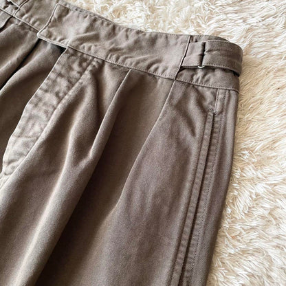 エムエイチエル 極美品 MHL ファインコットンロングスカート 2 グレージュ