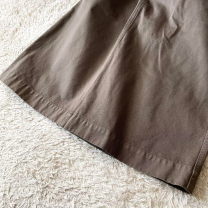 エムエイチエル 極美品 MHL ファインコットンロングスカート 2 グレージュ