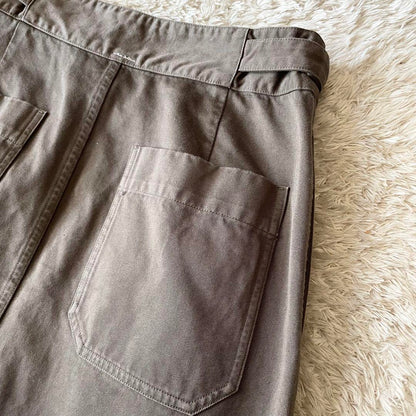 エムエイチエル 極美品 MHL ファインコットンロングスカート 2 グレージュ